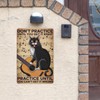 Rockstar Cat Tin Sign 8X12IN Edgy Metal Wall Art for