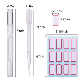 20 PCS Transparent Twist Pens Cosmetic Container Empty Cuticle Nail Oil Pen With Brush Tip Lip Gloss Twist Pens Refillable Eyelash Growth Liquid Tube With 10 Transfer Pipettes 2 Stickers