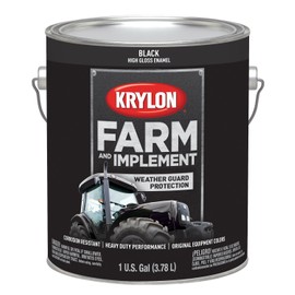 Krylon 1962 Farm & Implement Brush, High Gloss, Black, 1 Gallon Architectural Paints