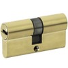 Lock LC60QLB Cilindro europeo 60 mm función doble, latón brillante,