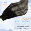 Silver Highlight Sew in Hair Extensions 26Inch for Adding Length