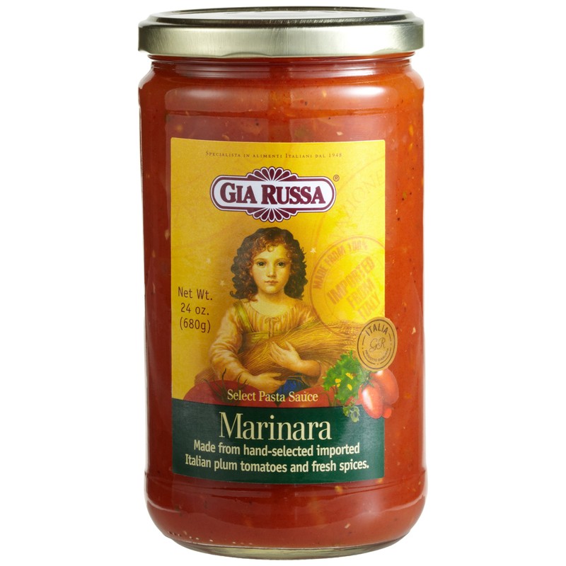 Gia Russa Marinara Pasta Sauce, 24-Ounce Glass Jars (Pack of