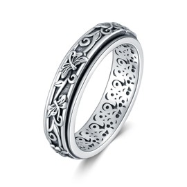 ONEFINITY Fidget Ring Sterling Silver Dragonfly Ring For Women Anxiety Spinner Ring Dragonfly Jewellery Gifts For Women Men