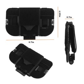 Tactical Vest Phone Holder, Tactical Admin Phone Pouch for Vest MOLLE Platform Board Cell Phone Carrier Holder (Black)