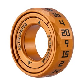 Dados D20 Ilimitados Únicos Anillo de Dados D20 Parte Superior Giratoria de Joyería - Accesorio de Juego de Zinc para RPG con Dados Rotativos D20, Regalo Geek para Jugadores de Juego de Mesa (Cobre)