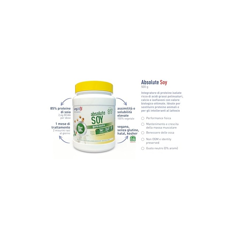 LongLife® Absolute Soy | Proteine isolate di soia 85% |