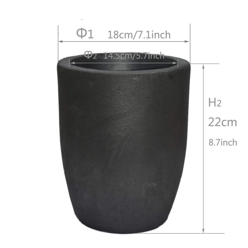 OTOOLWORLD 20KG Clay Graphite Crucible Foundry Cup Furnace Torch Melting