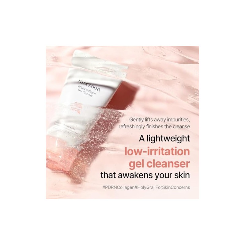 PDRN Collagen Gel Cleanser - Limpiador facial de bajo pH,