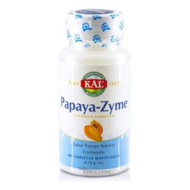 Kal Papaya Zime 100 Tabletas Masticables Sfn Sabor Sin Sabor