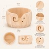 Wooden Yarn Bowl for Knitting & Crochet – Round Yarn