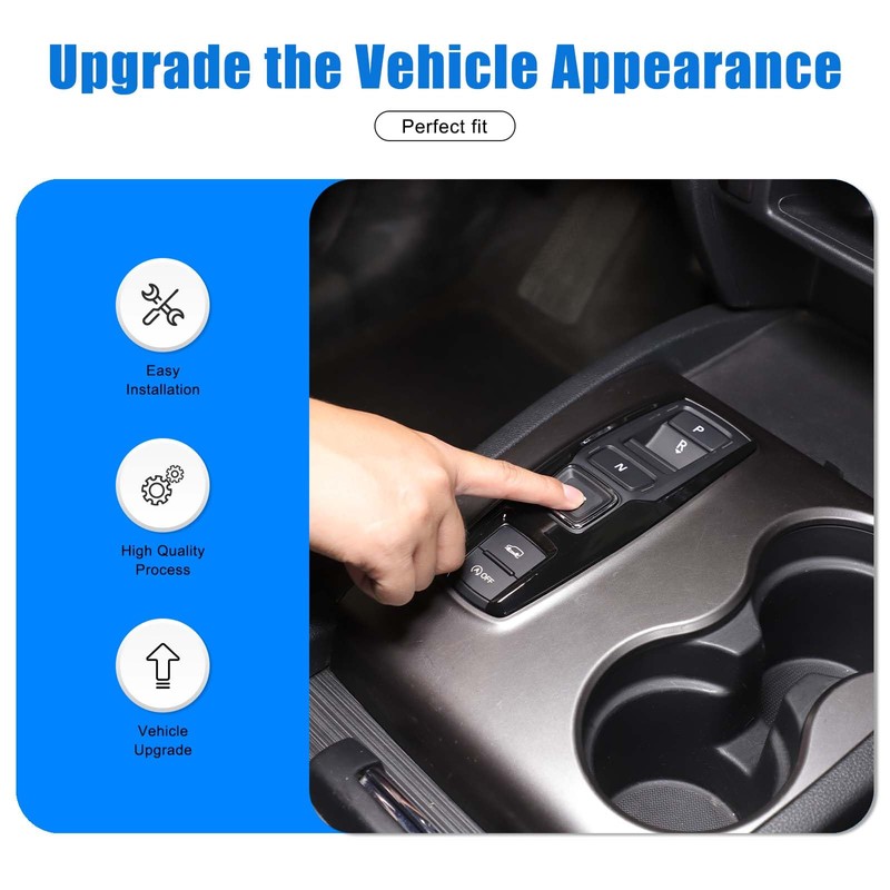 HIRUFAIT Gear Shift Button Frame Trim for Honda Pilot 2016-2022/
