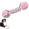 HCHYEY Dog Rope Toy, Dogs Toy with Tennis Balls for