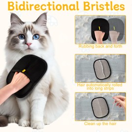 2Pcs Pet Hair Removal Glove for Cats & Dogs, 2025 New Upgrade Pet Hair Remover Brushing Gloves, Reusable Pet Hair Remover Glove for Couch, Furniture, Carpet, Curtain