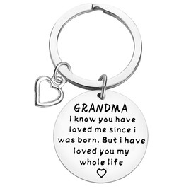 To My Grandma Gifts Grandma Gift from Grandchildren Grandma Keychain Grandmother Birthday Gifts Grandma Keychain Grandma Mother’s Day Gifts from Granddaughter Grandson Appreciation Nanny Gift