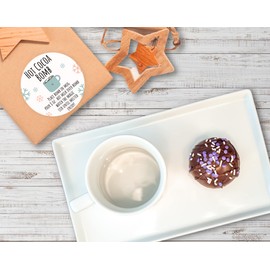 Hot Cocoa Bomb Stickers Hot Chocolate Bomb Instructions Christmas Winter Packaging Labels 2-inch 40-Count 2 Sheets