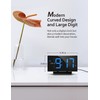 Digital Alarm Clock for Bedrooms, Digital Clock with Modern Curved