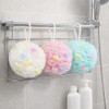 4 Pcs Loofah Sponge Shower Puff, Soft Mesh Bath Sponge
