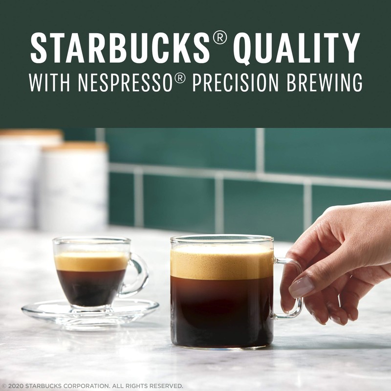 Starbucks by Nespresso Vertuo, Dark Roast Espresso, 50-count Espresso Pods,