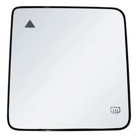 Driver Side Mirror Glass Assembly With Plastic Backing Plate Heated Compatible with 2018-2024 Jeep Wrangler, 2020-2023 Gladiator Truck (Blind Spot Detection System) BSD