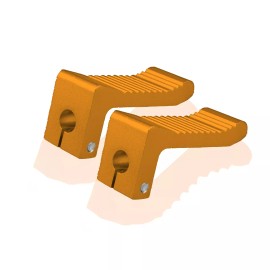 Unbranded 12MM CLAMP ON FOOT PEG REST COLEMAN PREDATOR MINI BIKE 212CC 301CC 420CC Orange