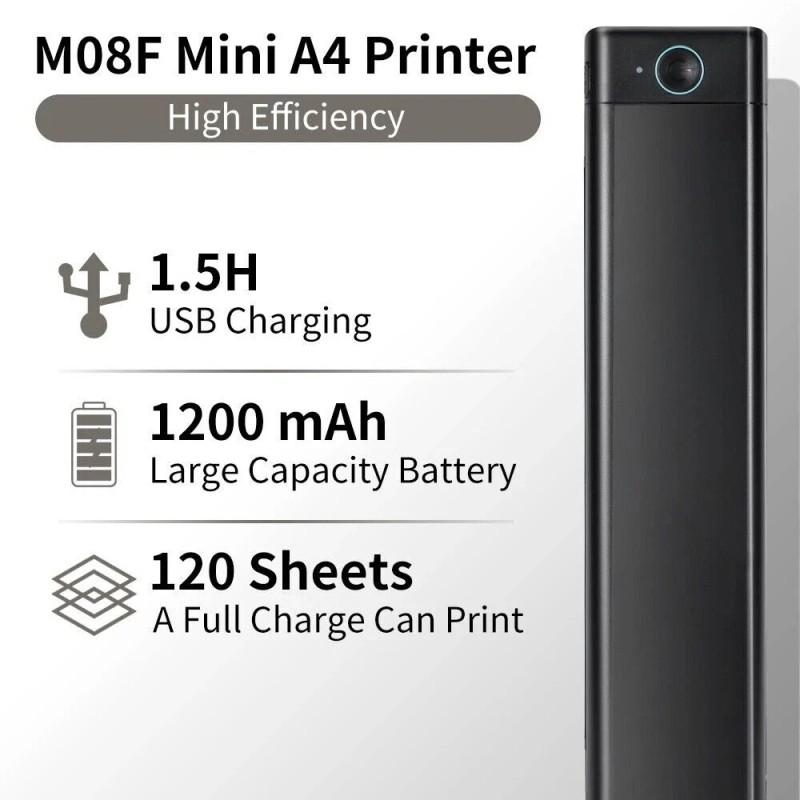 Phomemo M08F Original Portable A4 Legit Bluetooth Printer for Travel
