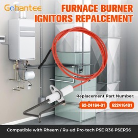 gohantee 62-24164-01 Direct Spark Ignitors, Furnace Burner Ignitors, Flame Sensor Ignitors Sensing Rod Compatible with Rheem Pro-tech PSE R36 PSER36, 35' High Temperature Cable Wire - 2Packs