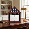 Flag Display Case for Folded 3'x5' Americian Flag with Certificate