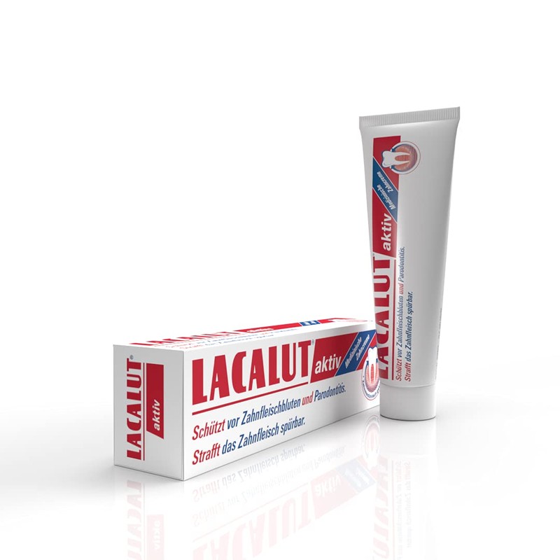 LACALUT Active Tooth Cream, 100 ml Toothpaste, Immediately Noticeable Firming