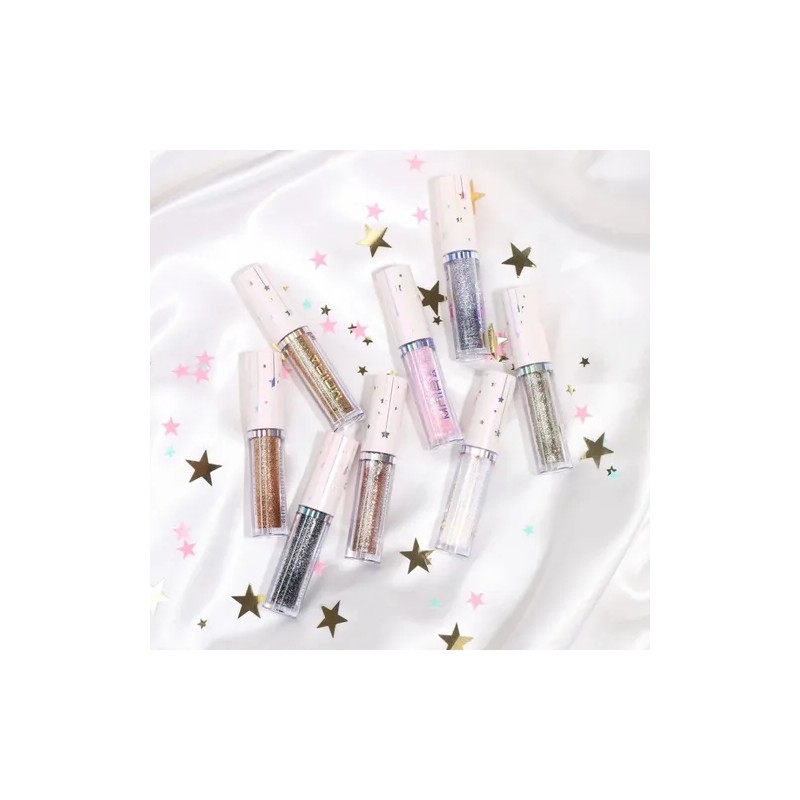 Delineador Líquido Moira Cosmetics Con Glitter Tono 001 Sugar bomb