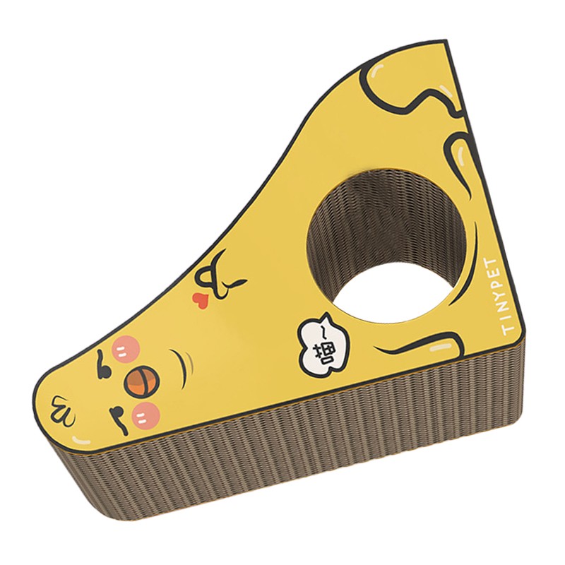 Triangle Cat Scratcher Slope Corrugated Cardboard Slope Vertical Pad with
