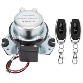 NEWNEWLIU 12V Remote Battery Disconnect Switch,300A Car Battery Kill Switch Anti Theft,Automatic Cut/Shut Off Switch for RV, BigTruck Bus Excavator Loader Construction Vehicl.