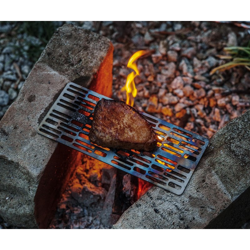 Boundless Voyage Grill Grate, Camp BBQ Roasting Grill Ultralight Titanium