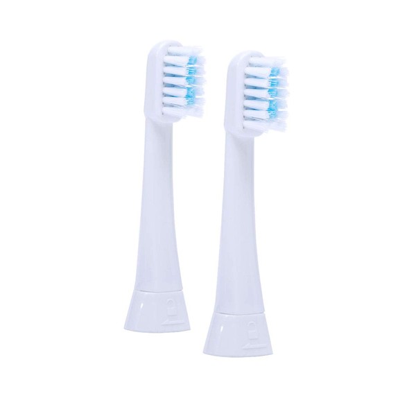 2 x MEGASONEX M8 Replacement Brush Heads Flat Medium Replacement Brushes for Megasonex M8 Ultrasonic Toothbrush