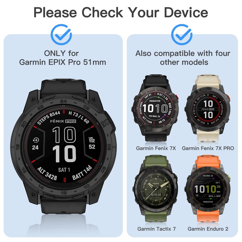 OVERSTEP Protector Case Cover for Garmin Fenix 7X/Fenix 7X Solar,
