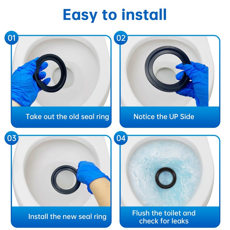 RV Toilet Seal 2-Pack, Flush Ball Seal Gasket Replacement for