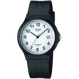 Casio MQ-24 Resin Wristwatch, Casio Collection, Black/White (low/date), 1 piece, Newest model