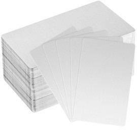 Business Cards, Pack of 60 Kraft Paper, Metal Business Cards, 2 mm Blanks, Business Cards with Laser Engraving Metal (Band)