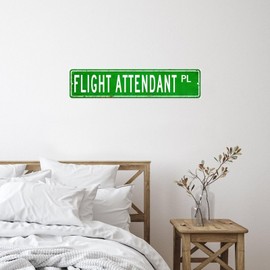 Vinyl Wall Quotes Stickers Flight Attendant Quotes Wall Mural Home Wall Decor Retro Career Street Profession Wall Sticker for Office Bike Refrigerator Tumblers 28in