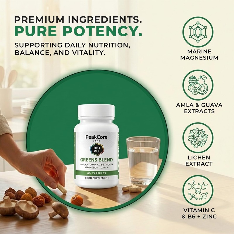 PeakCore Labs® Greens Blend | Premium BioVit® Formula | 100%