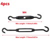 Antrader M4 Turnbuckle Hook and Hook,4Pcs Stainless Steel Turnbuckles M4