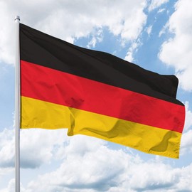 Germany Flag 80 x 120 cm - for Flagpole, Germany Flag Made of Tear-Resistant Flag Polyester Fabric, Hoisting Flag Weatherproof and UV-Resistant