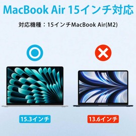 MacBook Air 15" M2 Chip Screen Protector Film Blue Light Reducing Reflection Anti-Glare Anti-Fingerprint Bubble Free Anti-Bacterial
