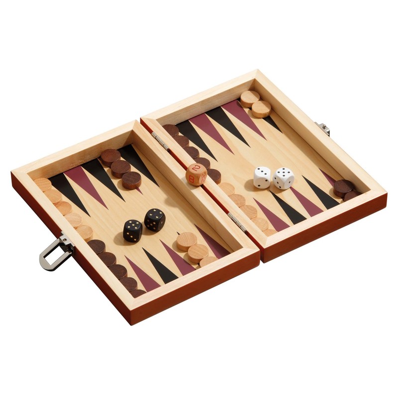 Philos 1172 Backgammon Karpathos, Mini, Reddish