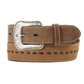 ARIAT Men's Crazy Horse Twisted Buck Lacing Belt, Brown, 40