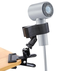 Dryer Stand, Hands-Free, Dryer Clip, Table, 360° Rotation, Angle Adjustment, Convenient, Washroom, Bathroom, Pet (Black)