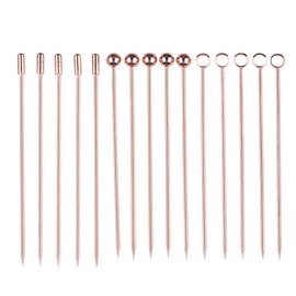 I-MART Stainless Steel Cocktail Picks Martini Picks Set (Pack of 15 - Rose Gold)
