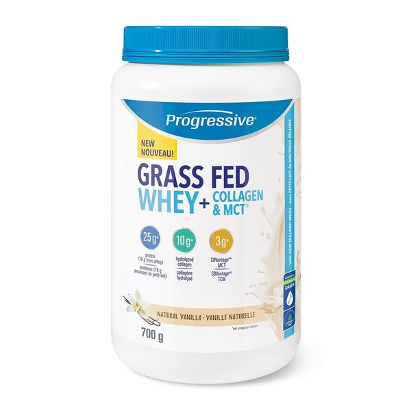 Progressive Grass Fed Whey + Collagen & MCT Natural Vanilla 700g