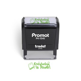 Promot Teacher Stamps for Classroom - Knowledge is Power Self-Inking Motivational Stampers for Kids - Homeschool & School Grading Tool - Useful Teacher Gifts - Encouraging School Stamps for Teachers