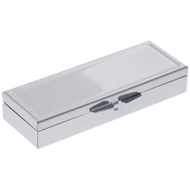 NBK A8-38 Pill Case, Rectangle, W 3.4 x H 1.3 inches (86 x 34 mm), Silver