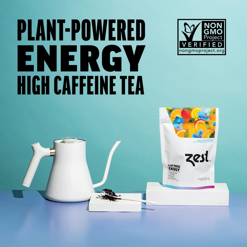 Zest 150mg High Caffeine Energy Loose Leaf Blend - Blue